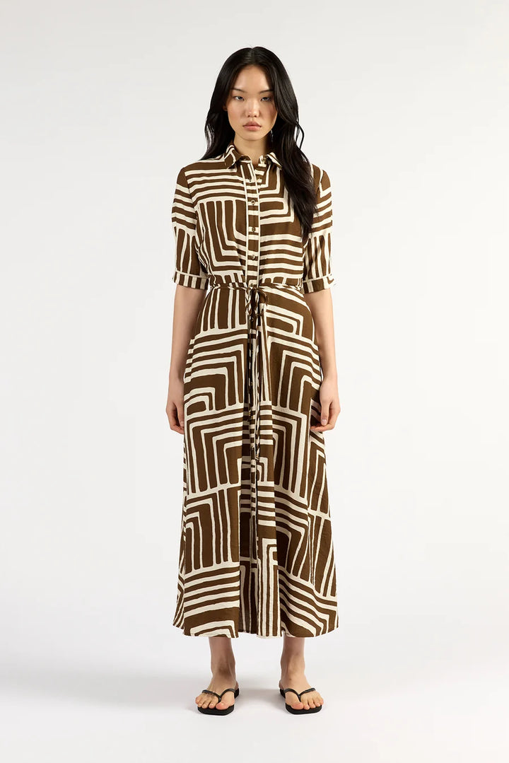 Nicola Dress | Choc Geo