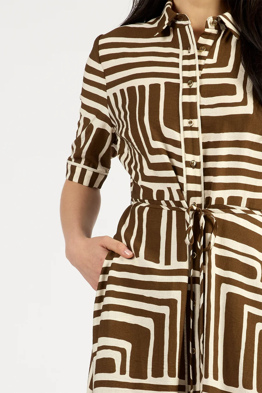 Nicola Dress | Choc Geo