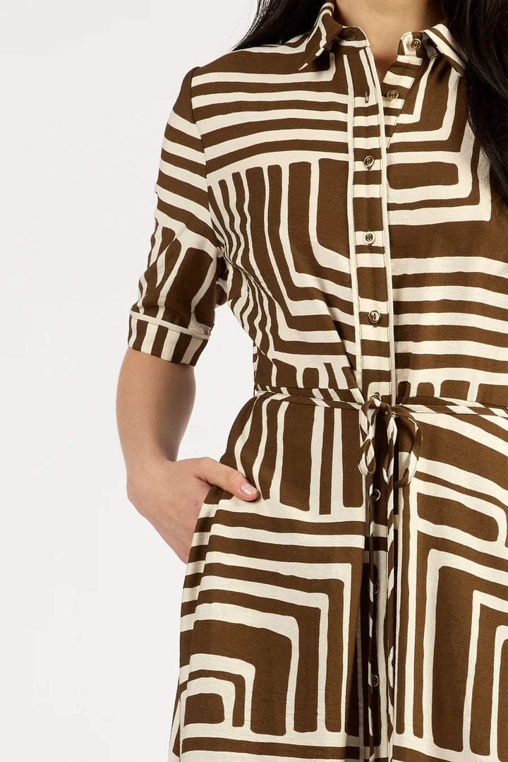 Nicola Dress | Choc Geo