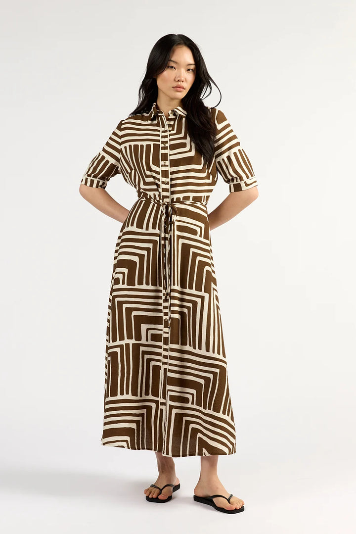 Nicola Dress | Choc Geo