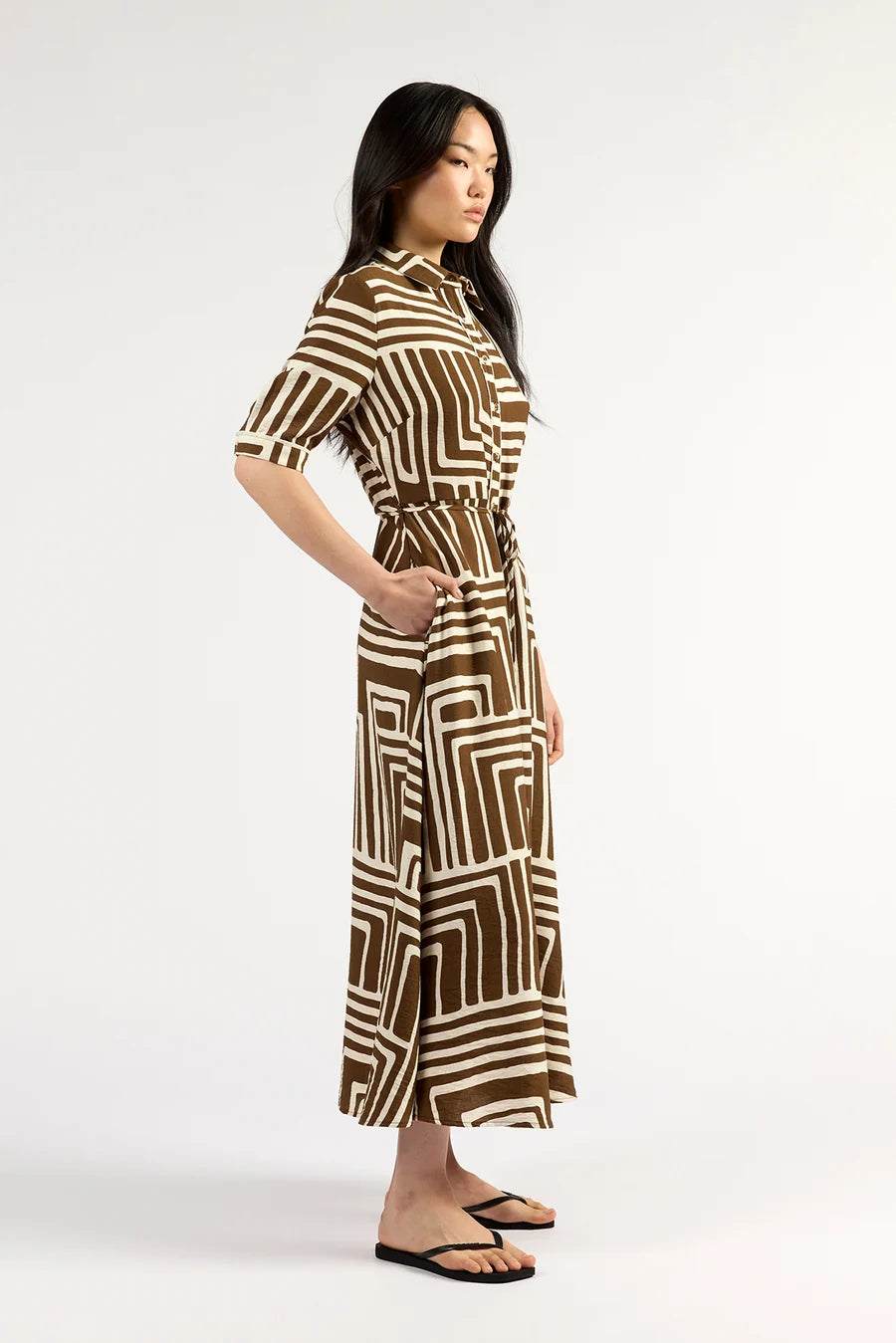 Nicola Dress | Choc Geo