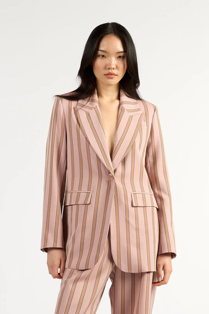 Paris Blazer | Rosewood Stripe