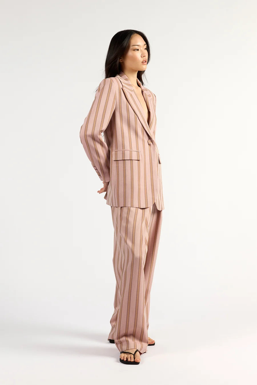 Paris Blazer | Rosewood Stripe