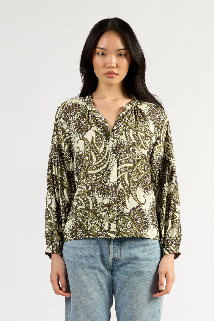Gigi Top | Olive Paisley