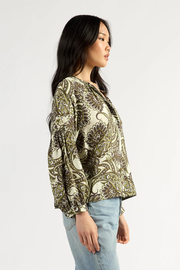 Gigi Top | Olive Paisley