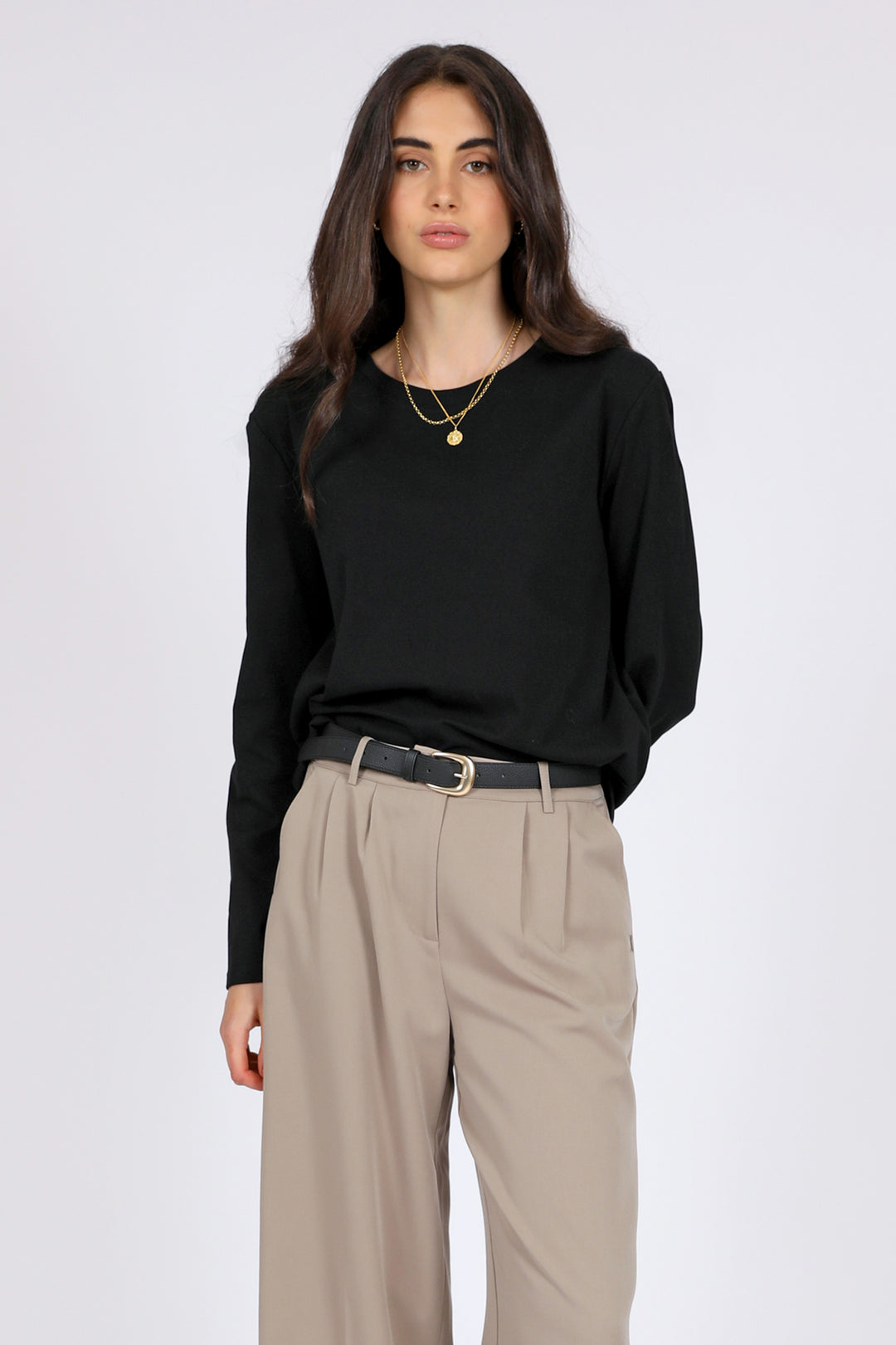 Uno Long Sleeve Tee | Black