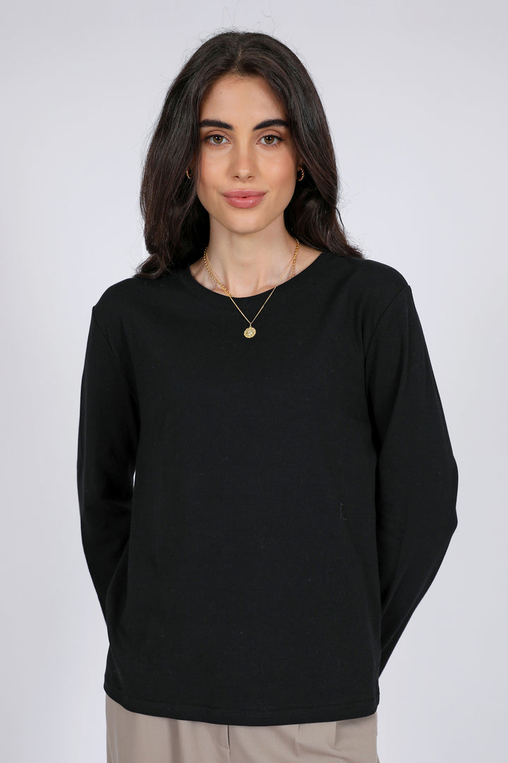 Uno Long Sleeve Tee | Black