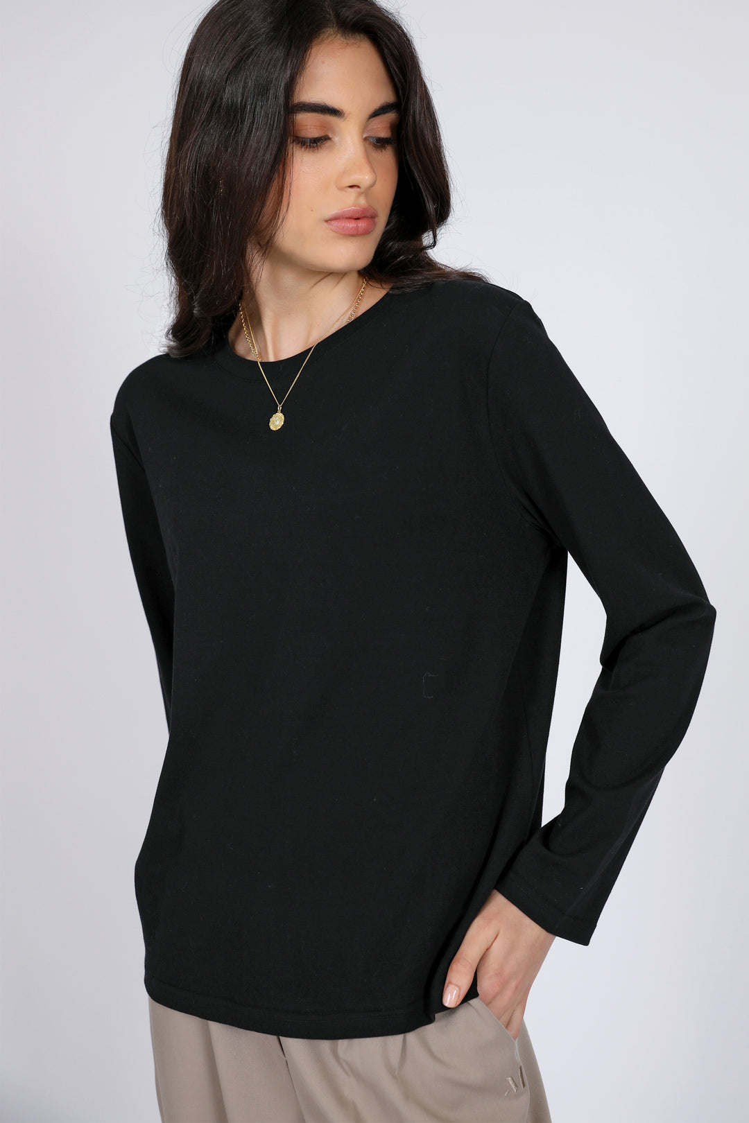 Uno Long Sleeve Tee | Black