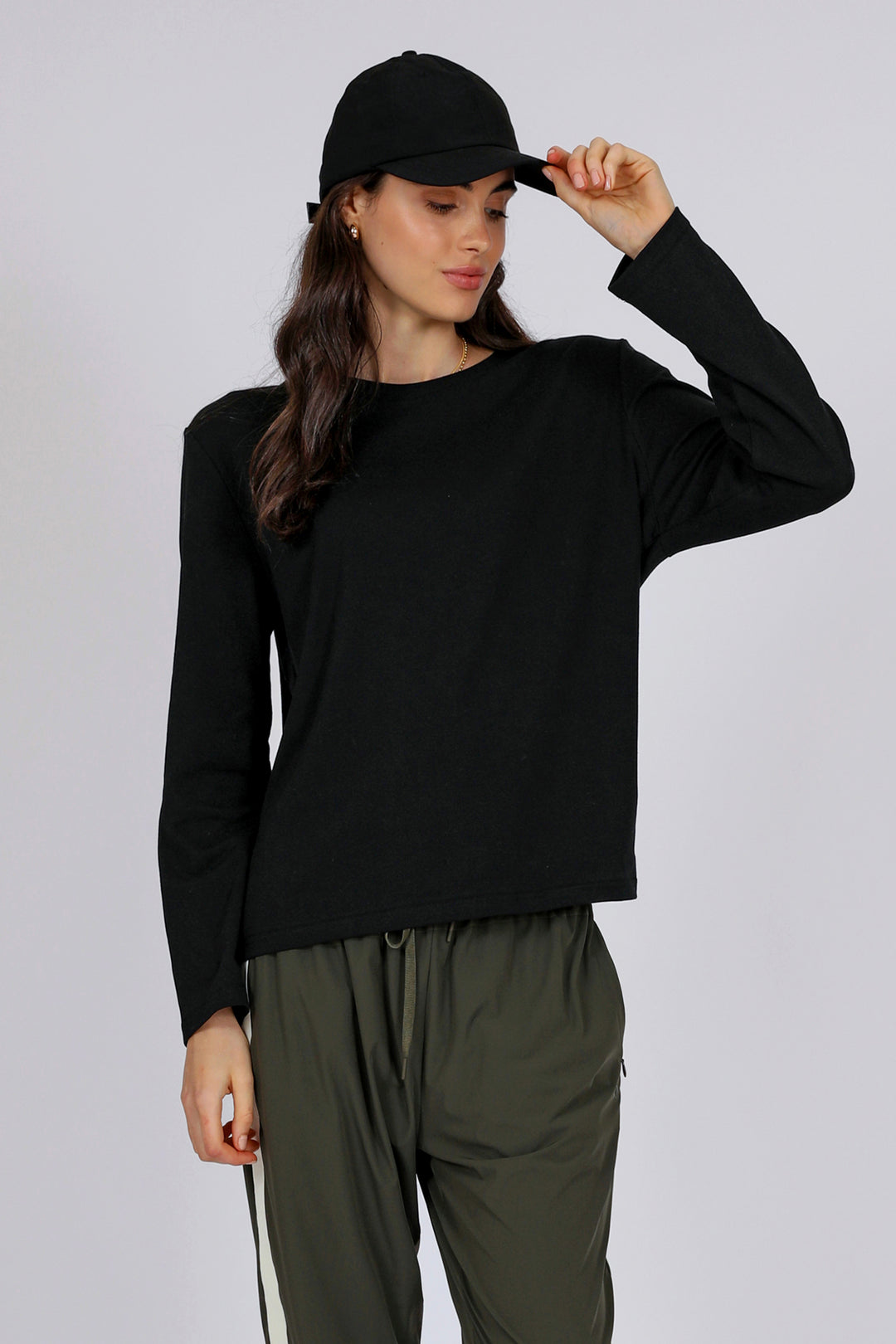 Uno Long Sleeve Tee | Black