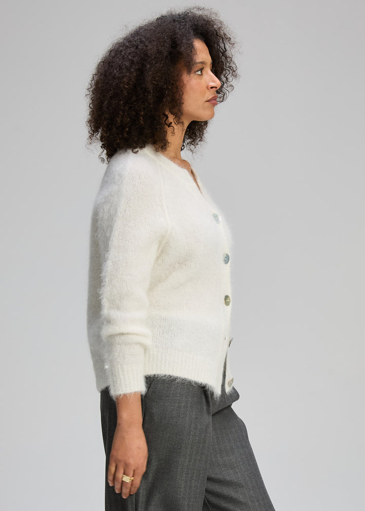 Alpaca Cardi | White