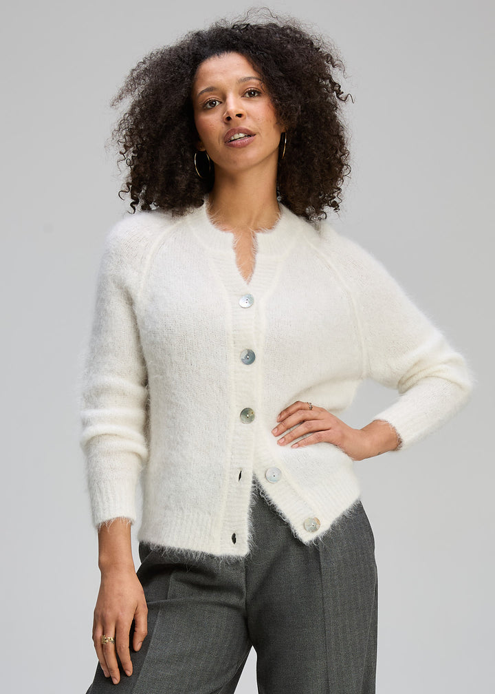 Alpaca Cardi | White