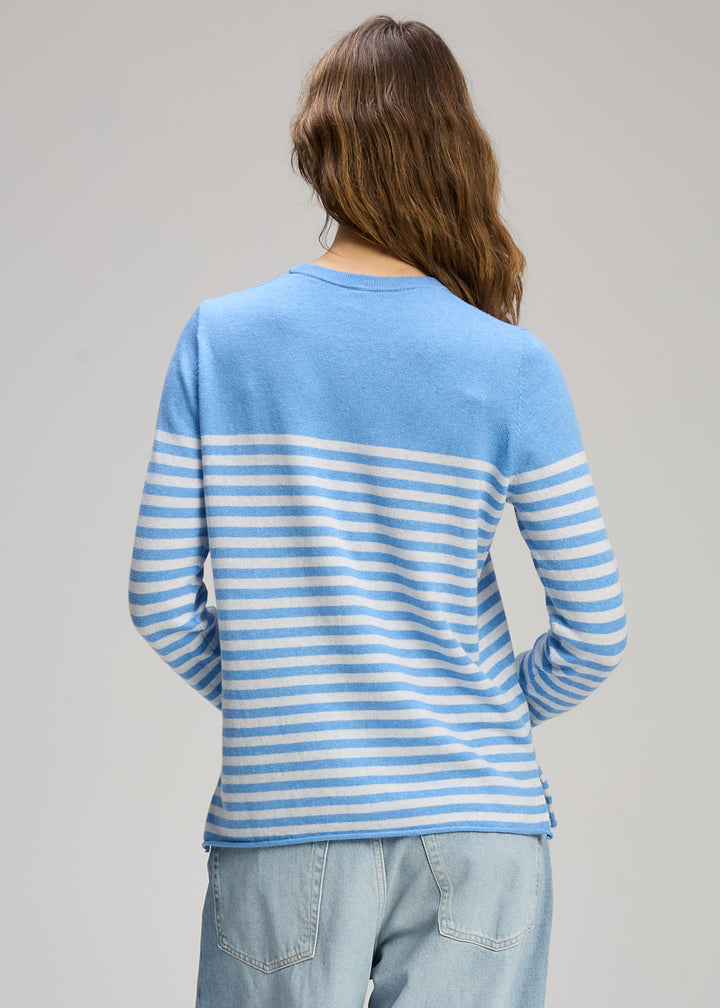 Detail Stripe Crew | Blueberry