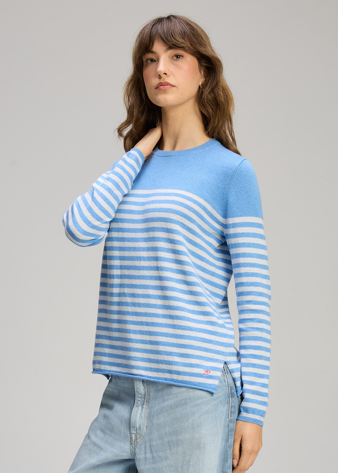 Detail Stripe Crew | Blueberry