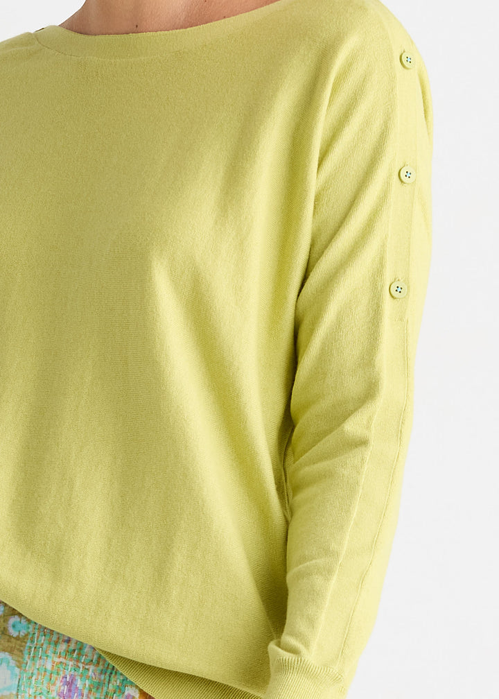 Button Boat Neck | Palm