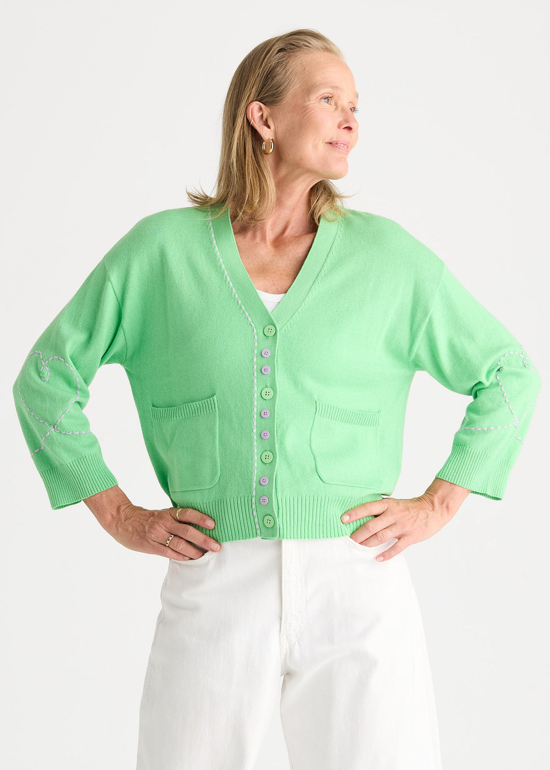 Sweet Heart Cardi | Apple