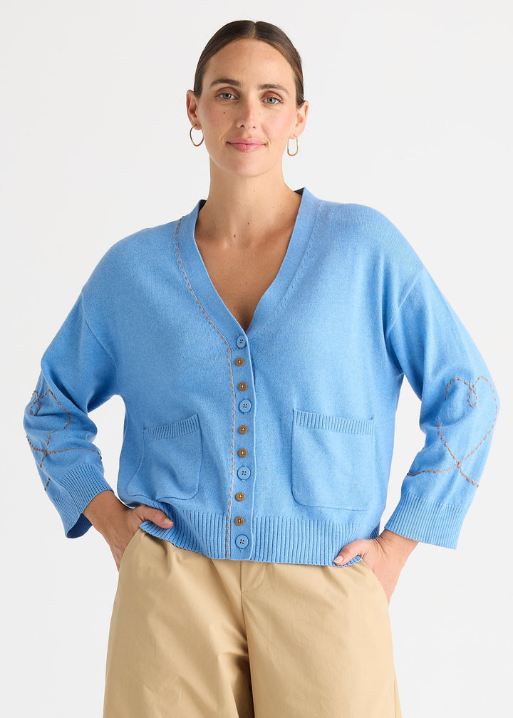 Sweat Heart Cardi | Bluebell