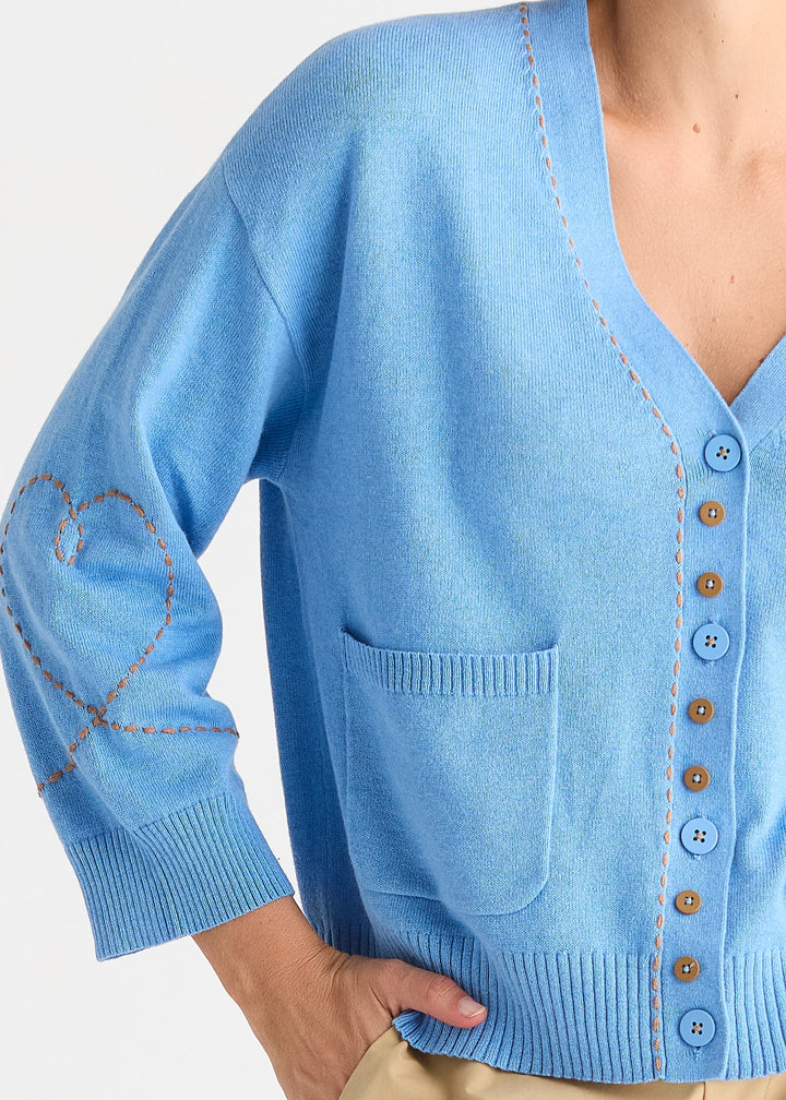 Sweat Heart Cardi | Bluebell