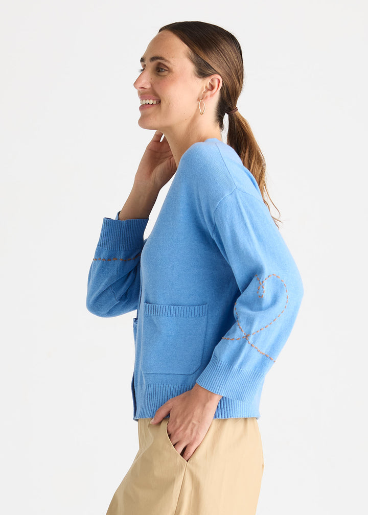 Sweat Heart Cardi | Bluebell