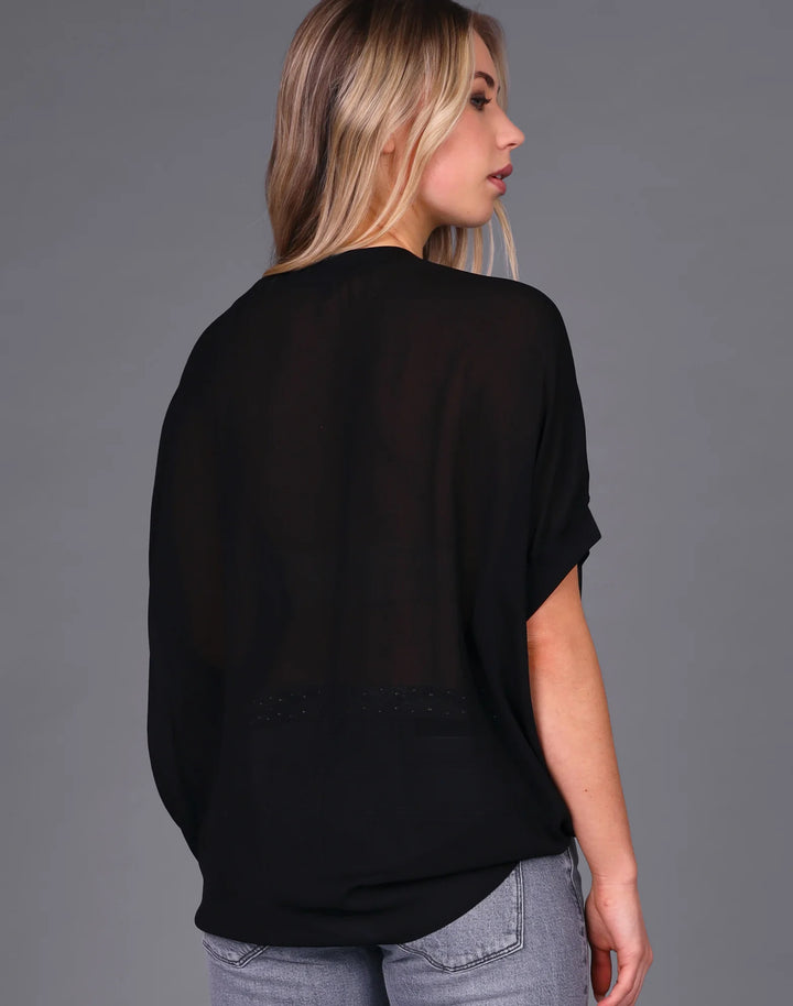 Broken Glass Oversized Tee | Black