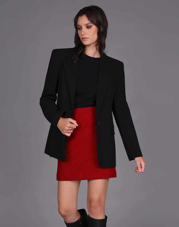 Contrast Stitch Blazer | Black