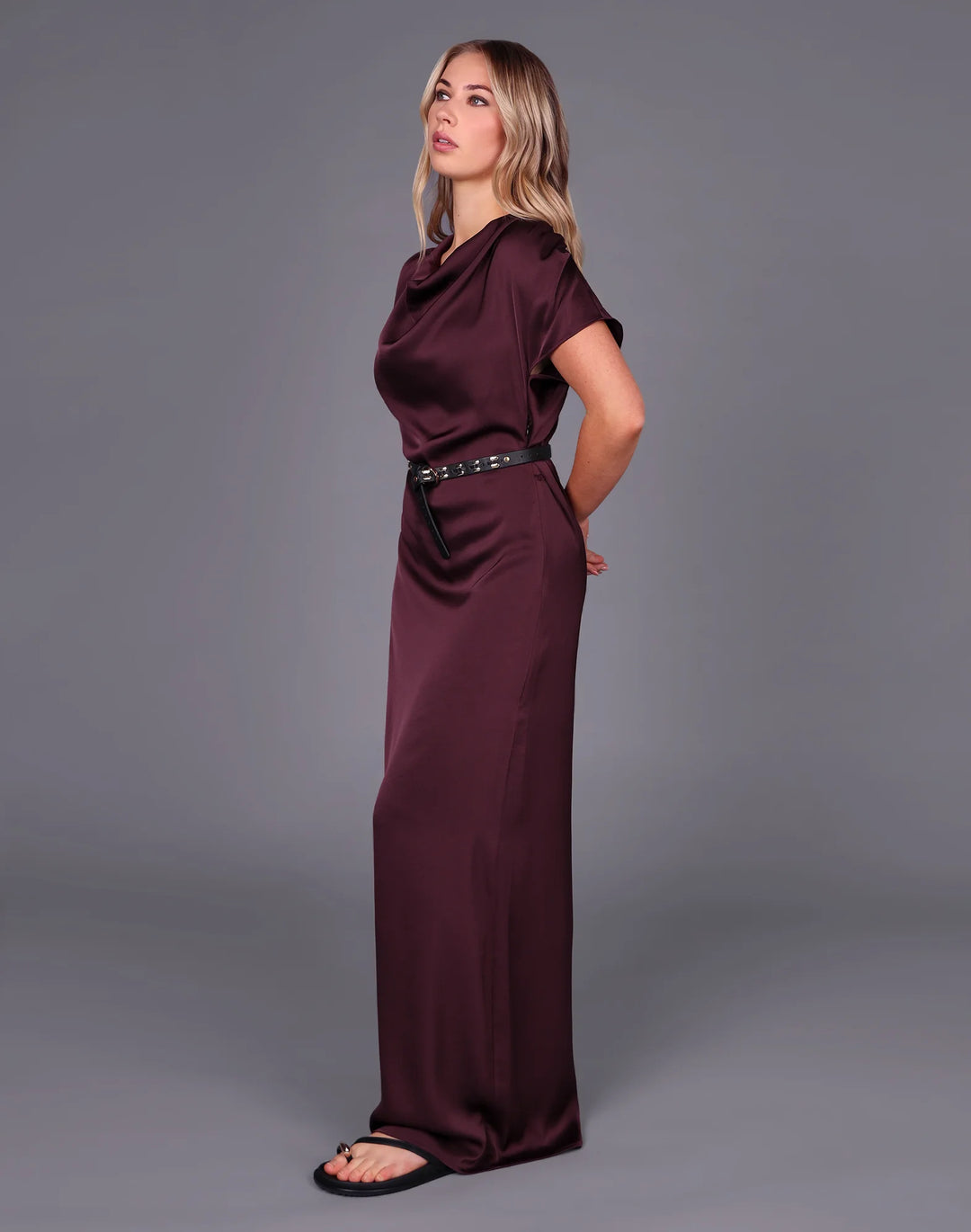 Drape Front Maxi Dress | Raisin