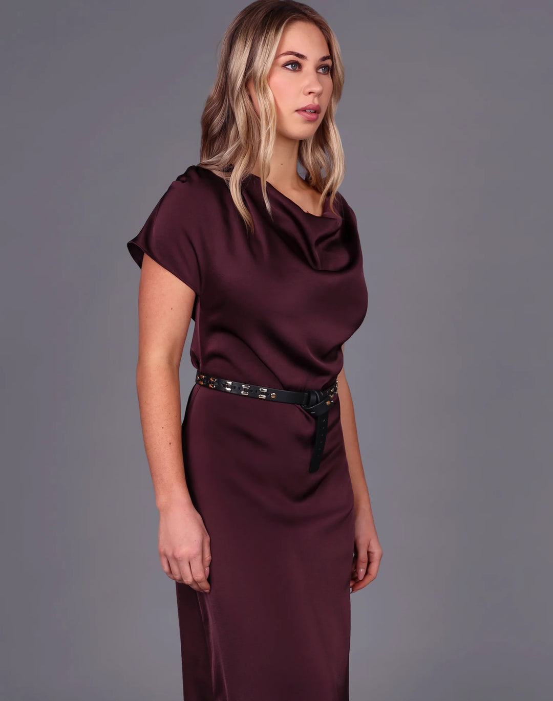 Drape Front Maxi Dress | Raisin