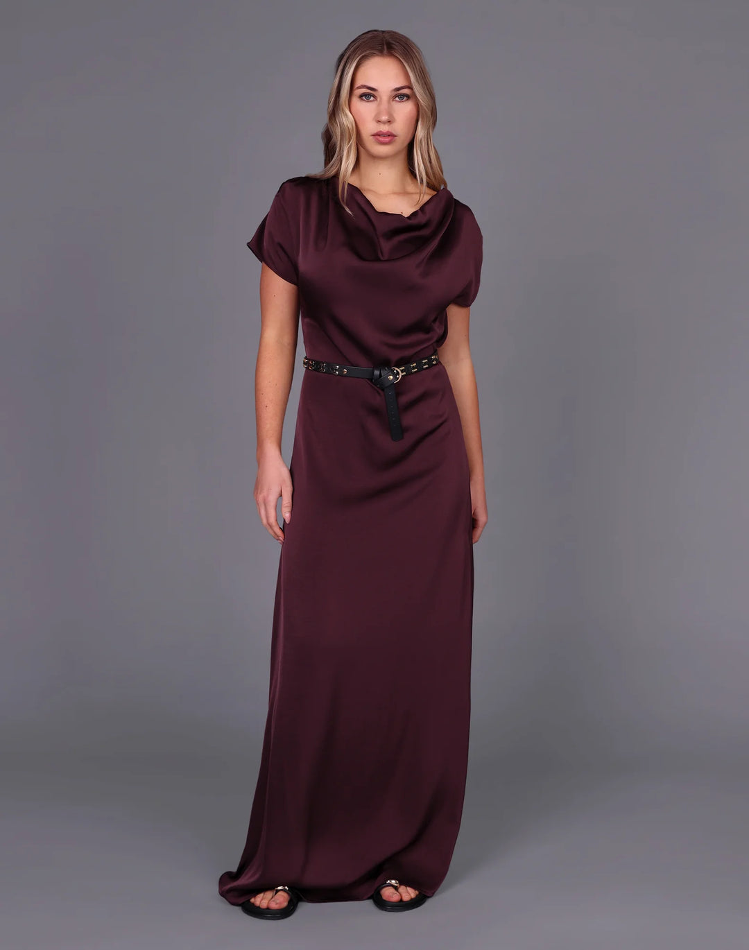 Drape Front Maxi Dress | Raisin
