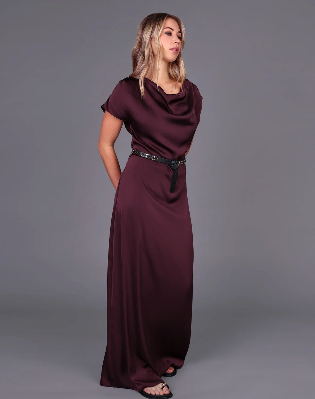 Drape Front Maxi Dress | Raisin