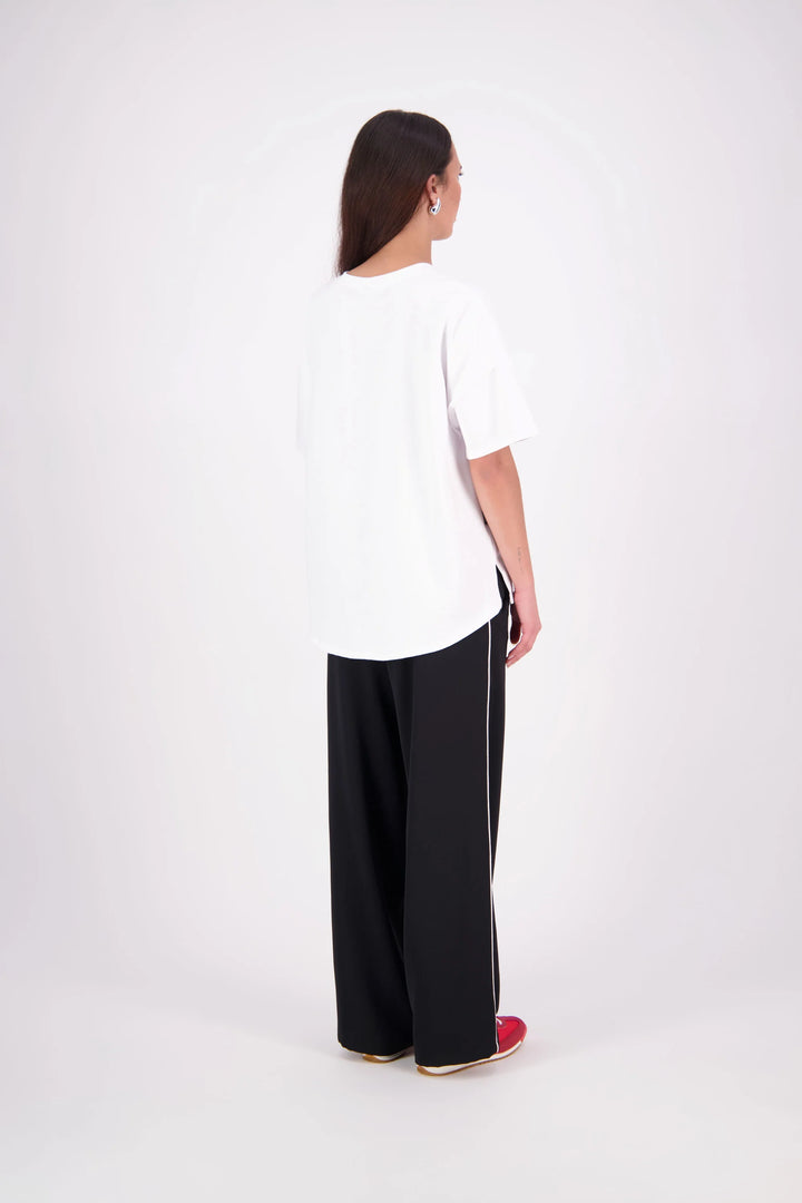 Gin Piped Pant | Black/White