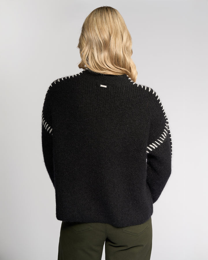 Lennox Sweater | Black/White