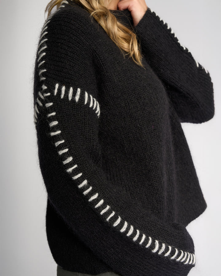 Lennox Sweater | Black/White