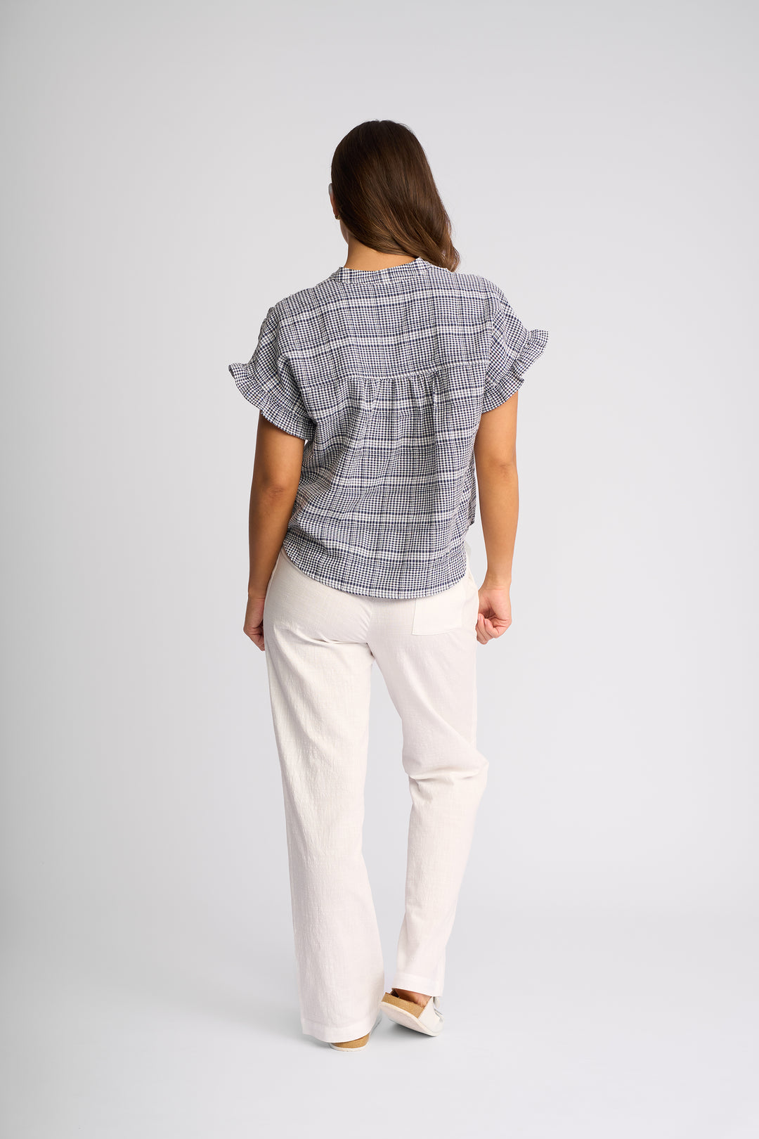 Addison Top | Ink Gingham