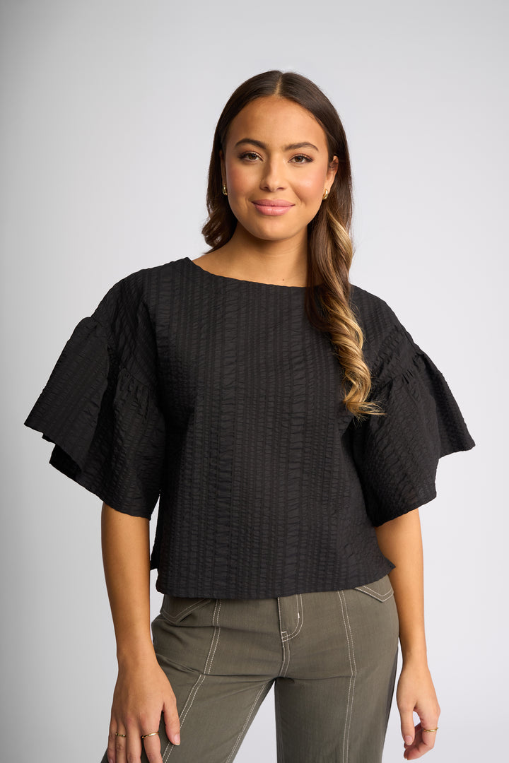 Brooke Top | Black Texture