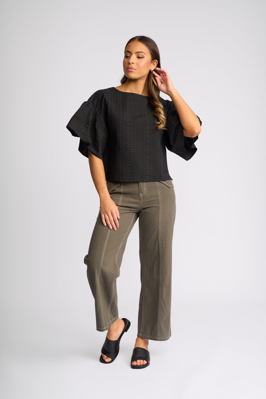 Brooke Top | Black Texture