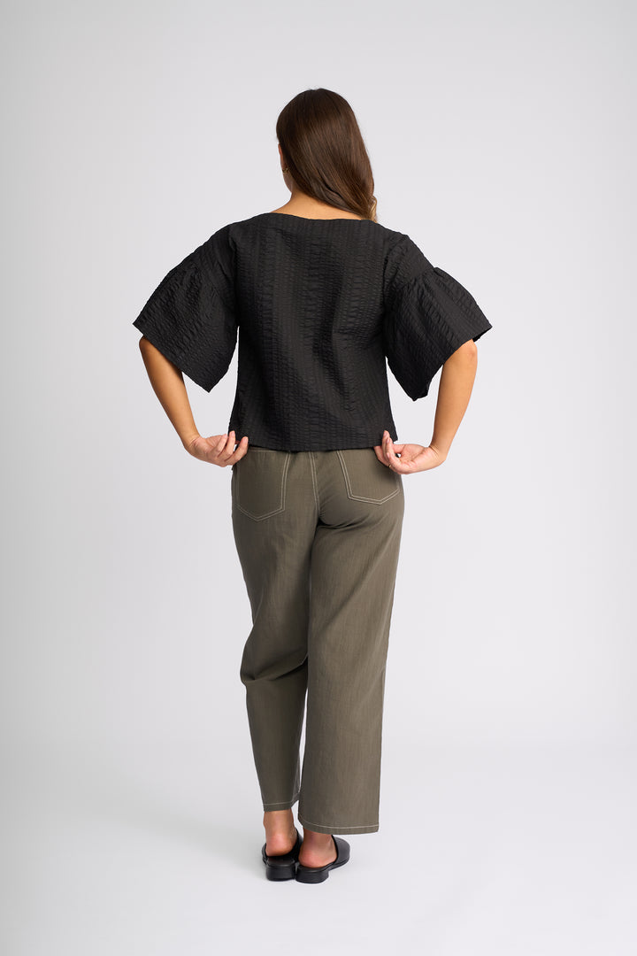 Brooke Top | Black Texture