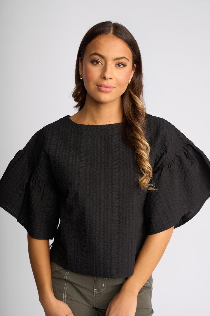 Brooke Top | Black Texture