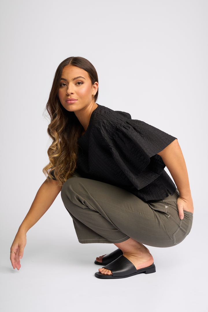 Brooke Top | Black Texture
