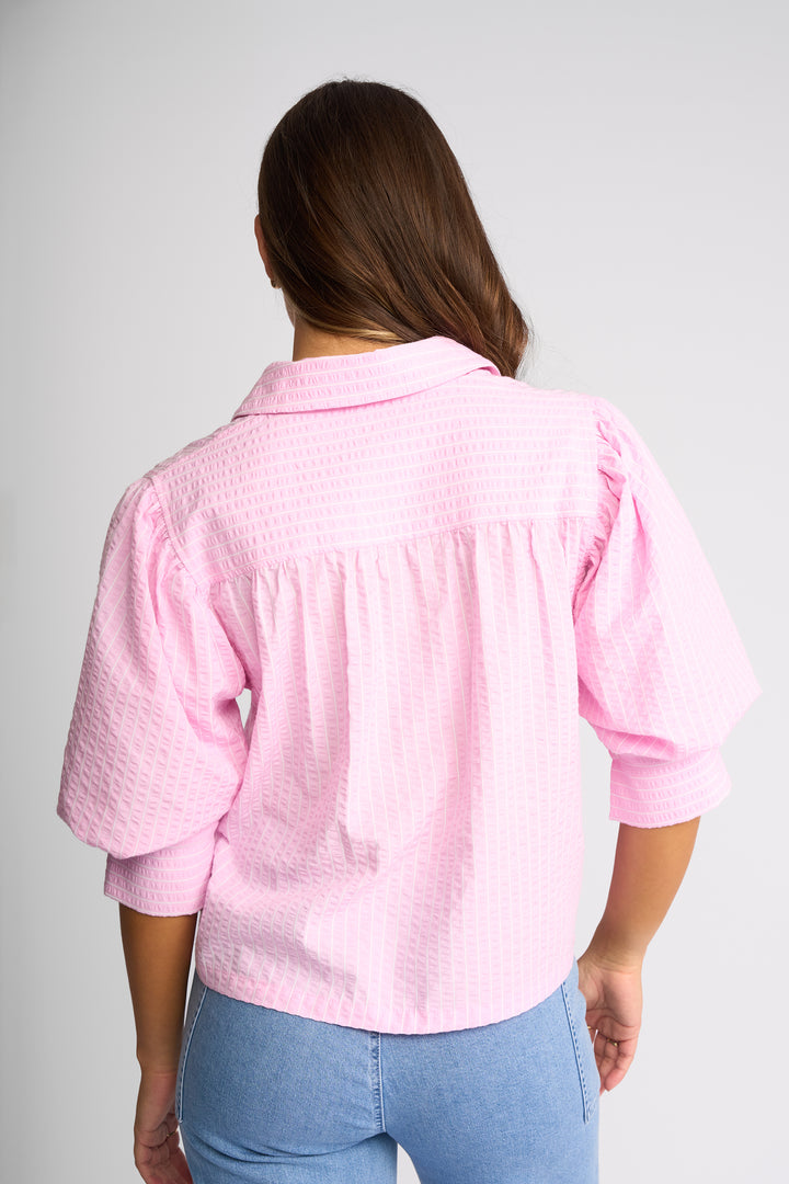 Emmett Shirt | Pink Stripe