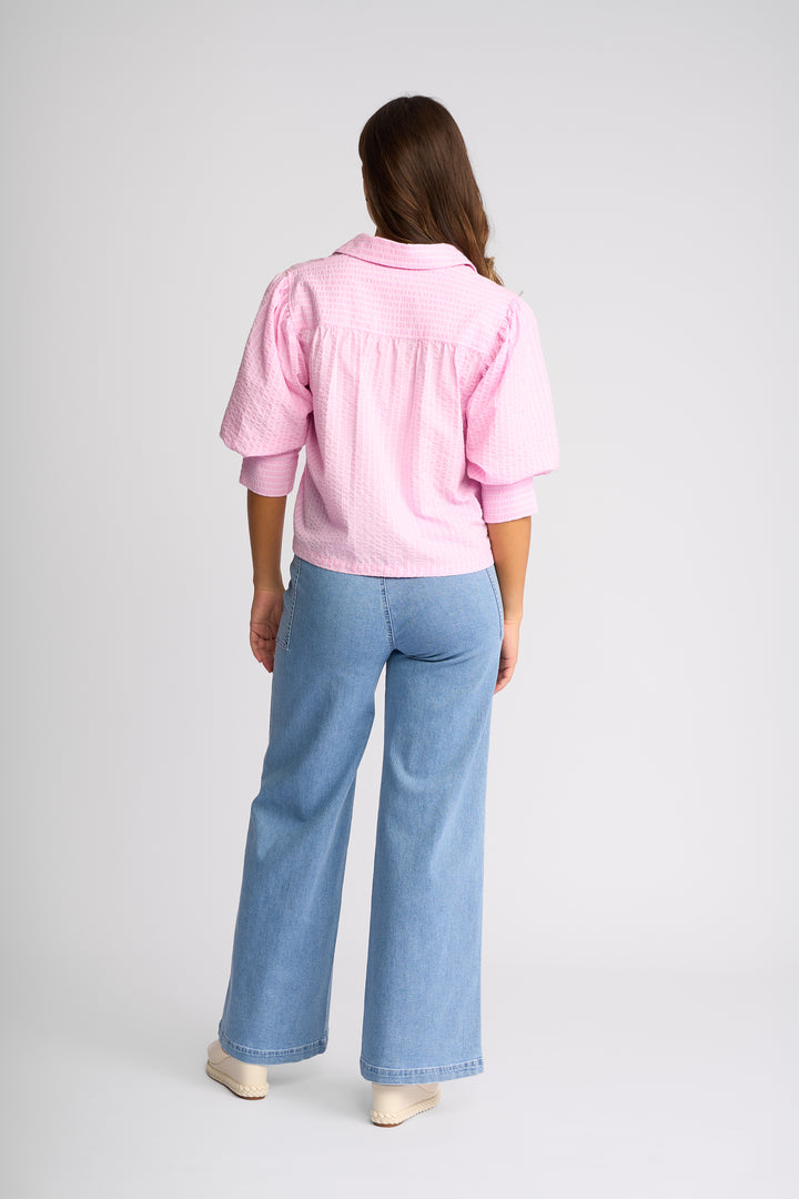 Emmett Shirt | Pink Stripe