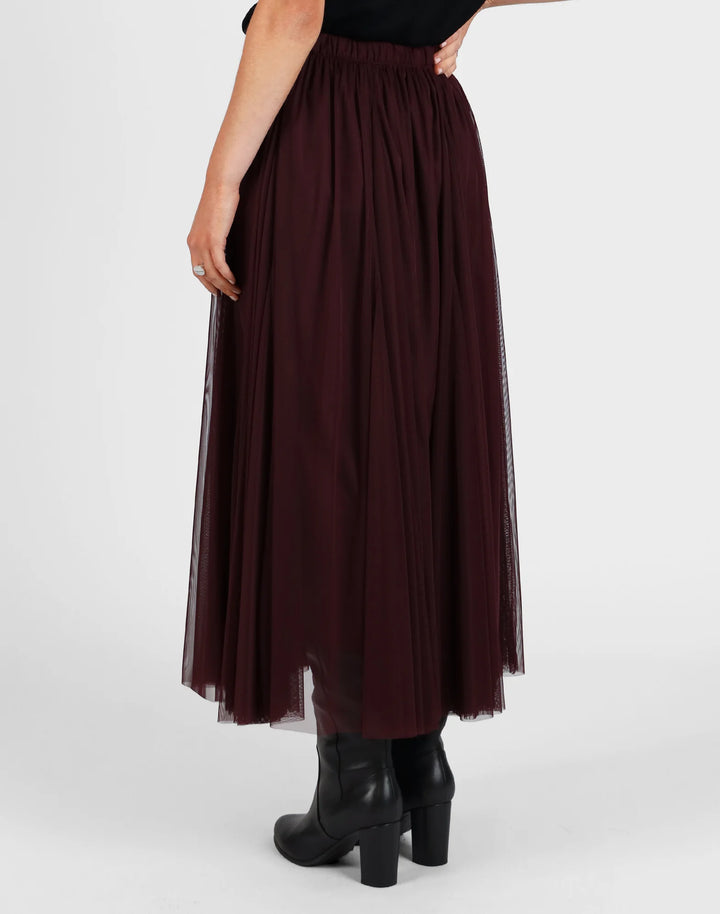 Mesh Godet Skirt | Rasin