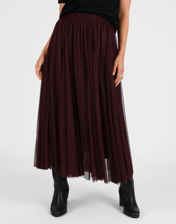 Mesh Godet Skirt | Rasin