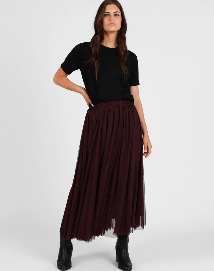 Mesh Godet Skirt | Rasin