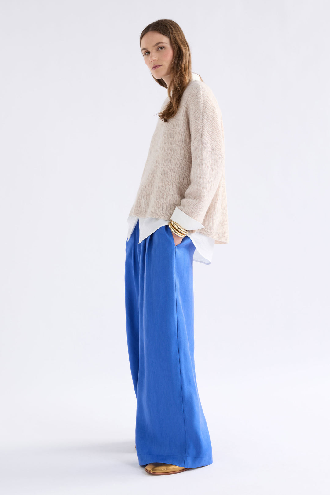 Agna Pattern Sweater | Ecru