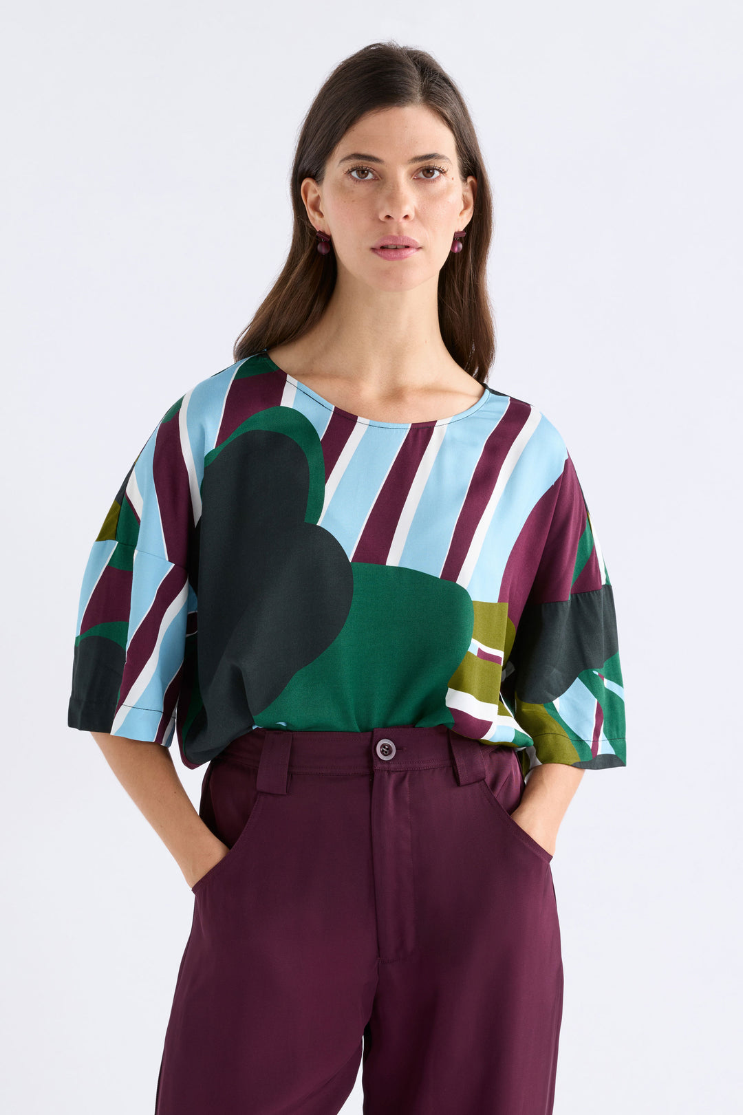 Kobaii Top | Stribe Print