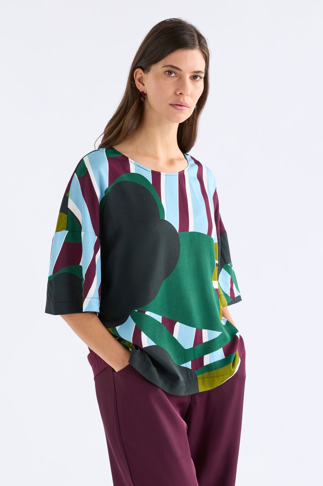 Kobaii Top | Stribe Print
