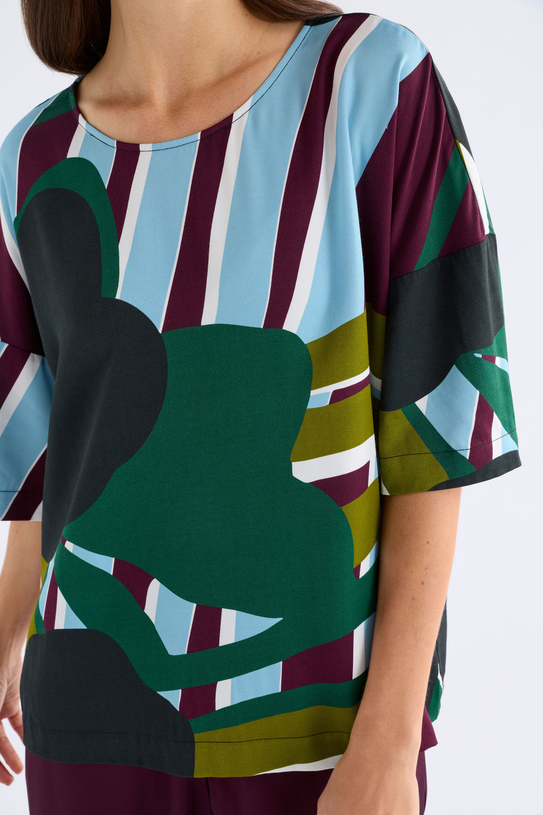 Kobaii Top | Stribe Print