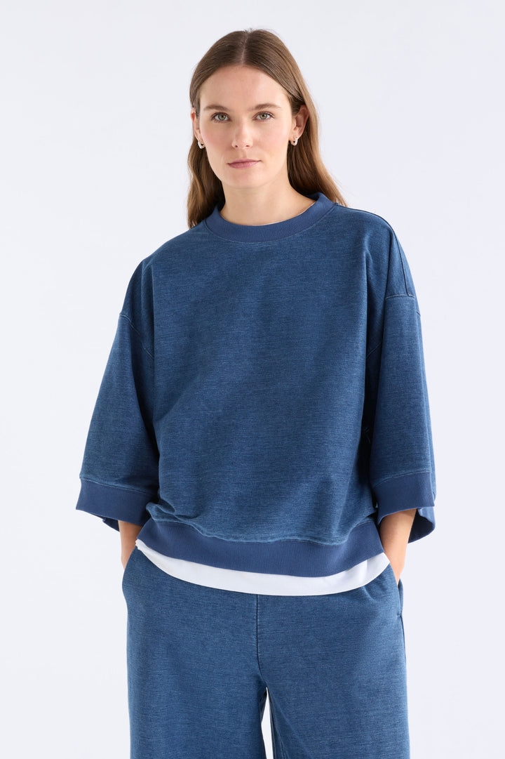 Enfield Tee | Mid Blue Wash
