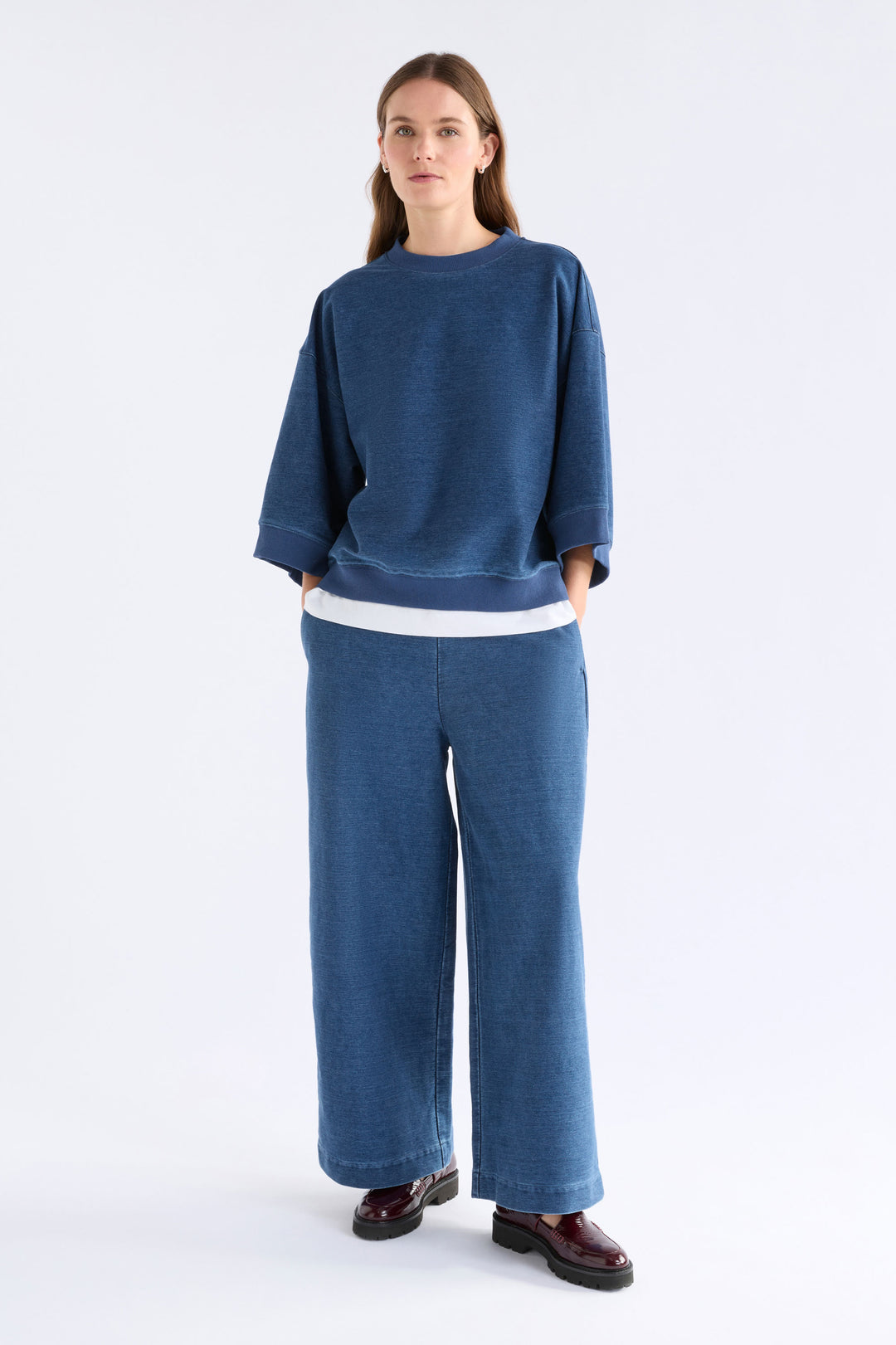 Enfield Tee | Mid Blue Wash