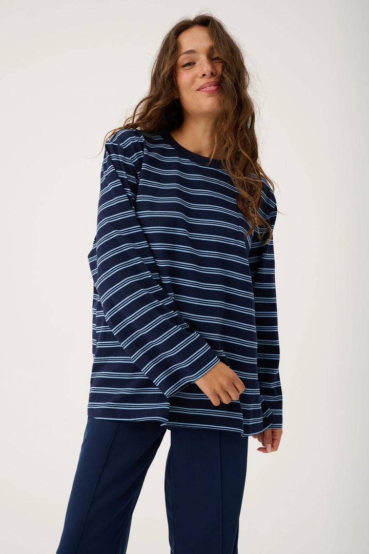 Harley L/S | Navy Stripe