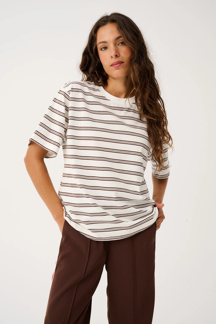 Jayde Tee | Truffle Stripe